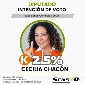 Intención de voto en el Perú 2026 | Estudio nacional febrero cecilia chacon