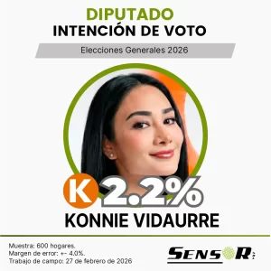 Intención de voto en el Perú 2026 | Estudio nacional febrero konnie vidaurre